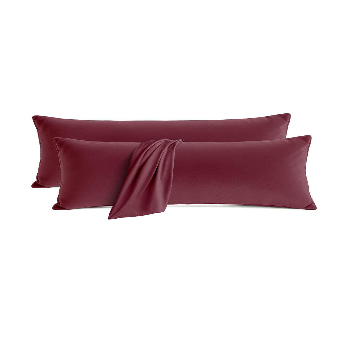 Set of 2 Brushed Microfiber Pillowcases 20x26 in Olive Green