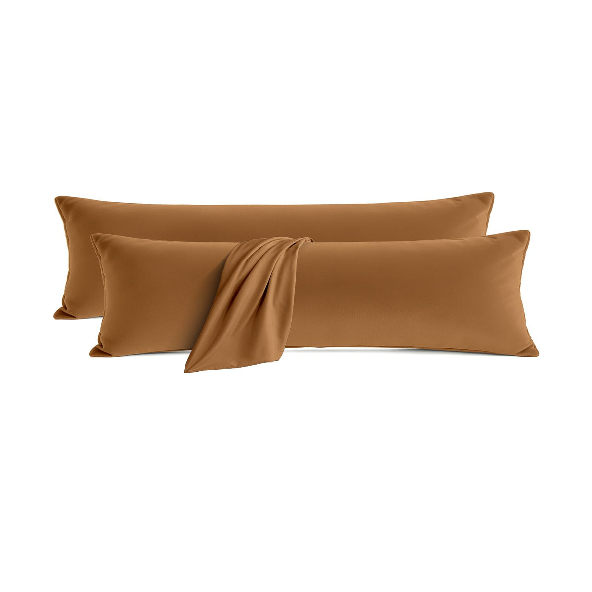Set of 2 Brushed Microfiber Pillowcases 20x26 in Olive Green