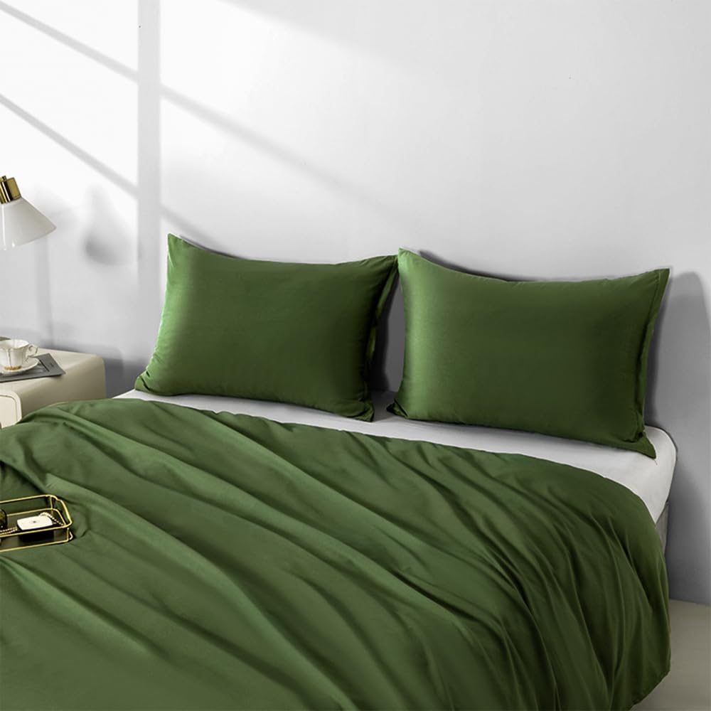 King Size Zipper Pillow Cases Set of 2,Dark Gray,20x36 Inches
