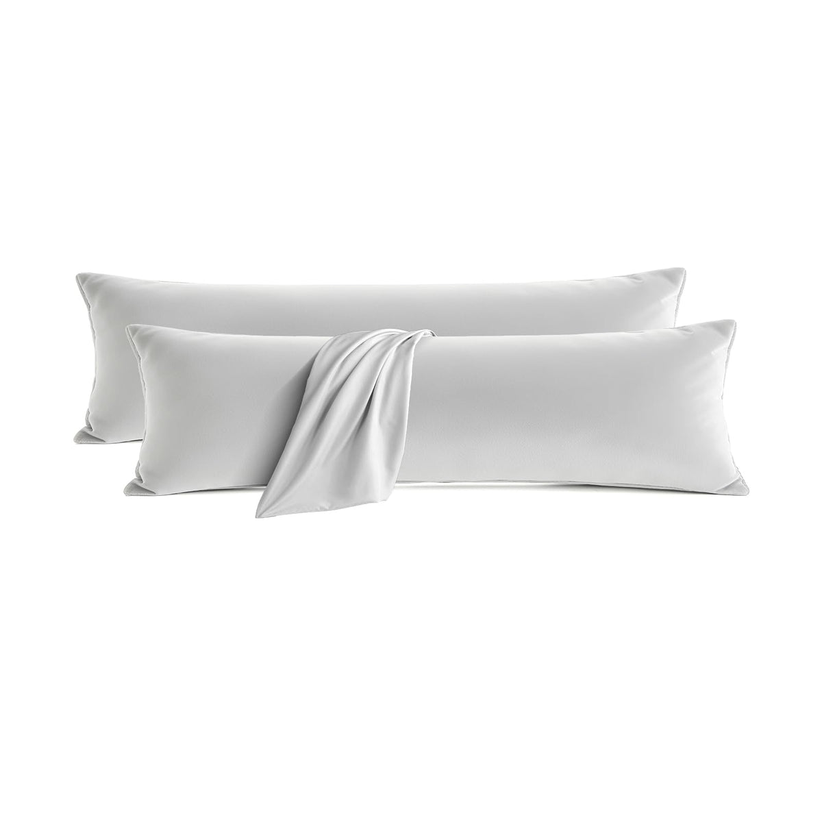 Set of 2 Brushed Microfiber Pillowcases 20x26 in Olive Green