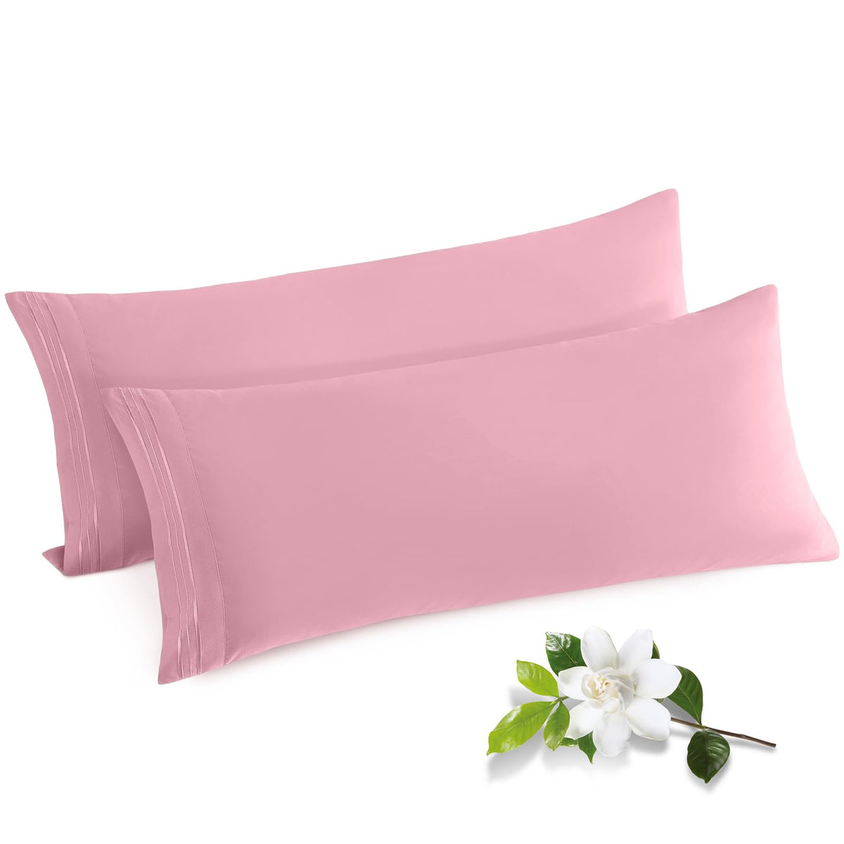 Horbaunal Microfiber Pillowcases Standard Size, Hot Pink, 2 Pack