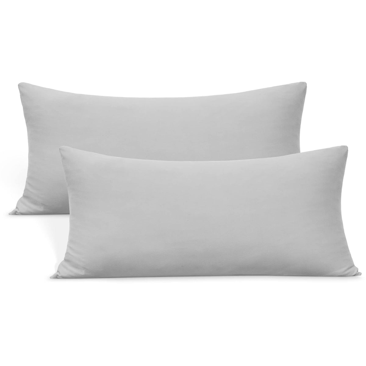 N&Y HOME 2-Pack Jersey Knit Pillow Cases Standard/Queen, White