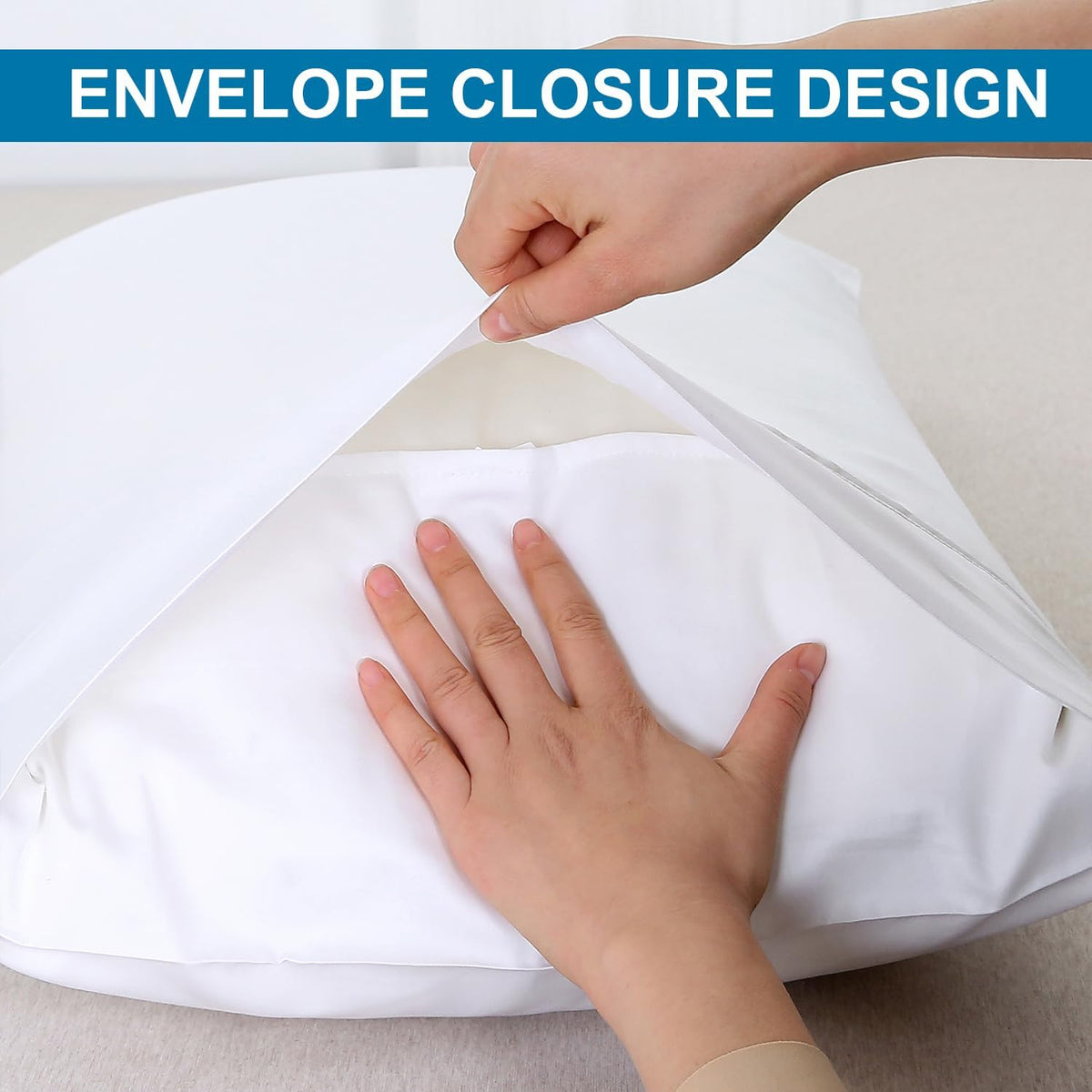 WINLIFE Standard Pillowcases Set of 2 100% Egyptian Cotton, Bright White
