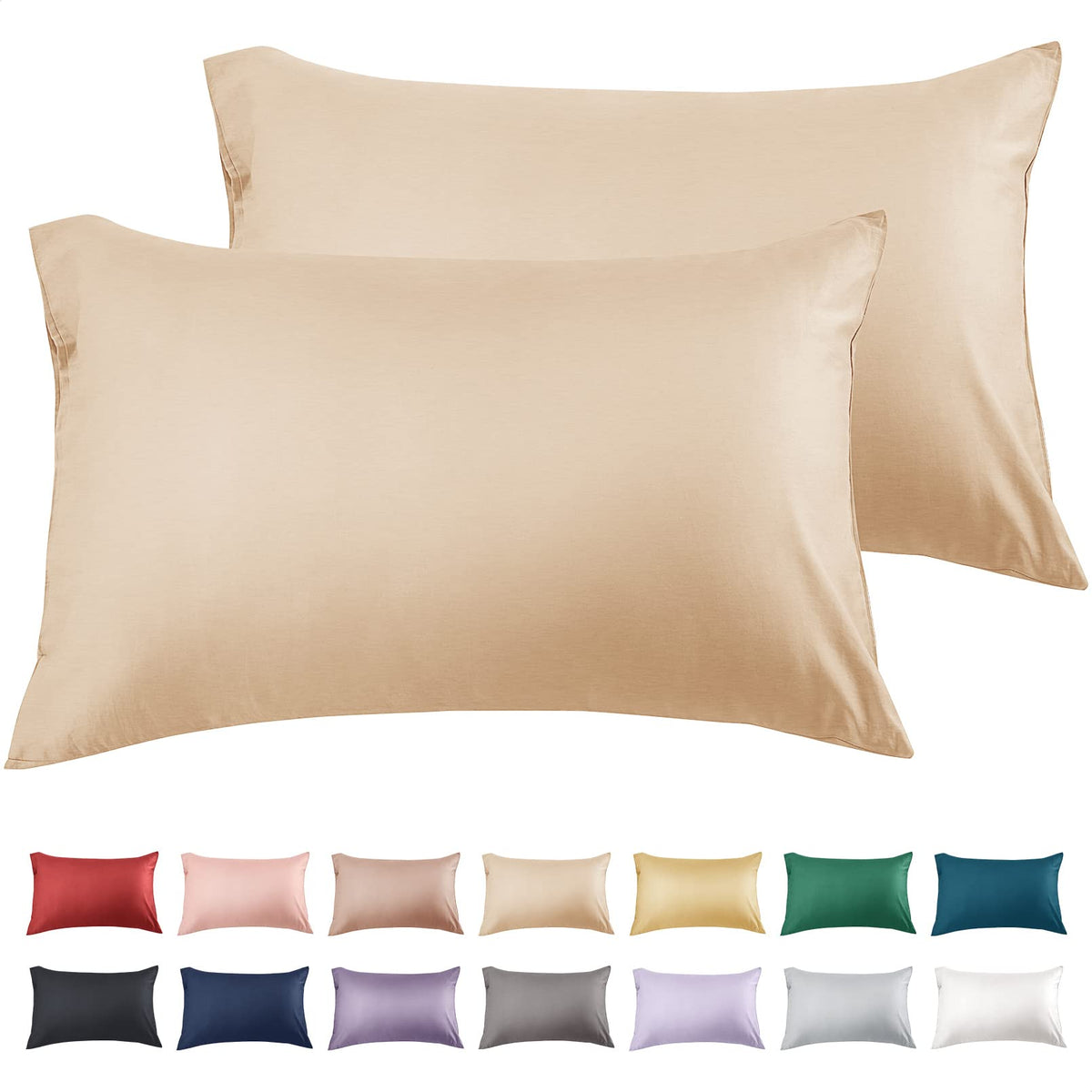 Warmstar Cotton Pillow Cases Standard Size Set of 2,White
