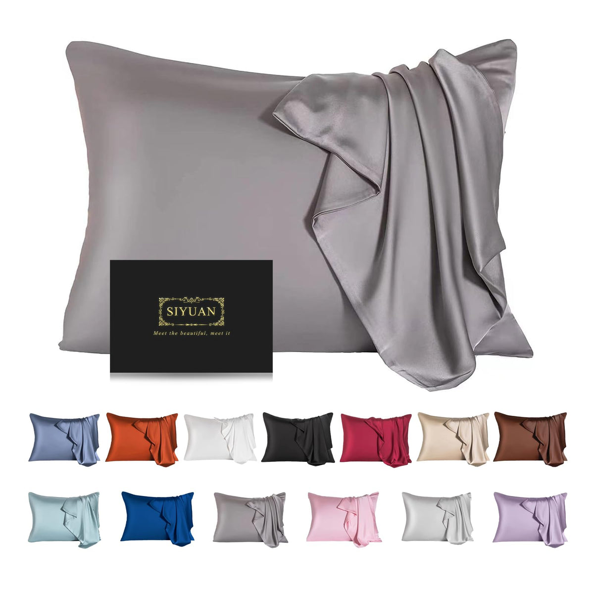Mulberry Silk Pillowcase for Hair and Skin,Cooling Silk Pillow Case with Hidden Zipper,Allergen Proof Dual Sides Soft Breathable Smooth Silk Pillow Cover for Women (Violet, Toddler)