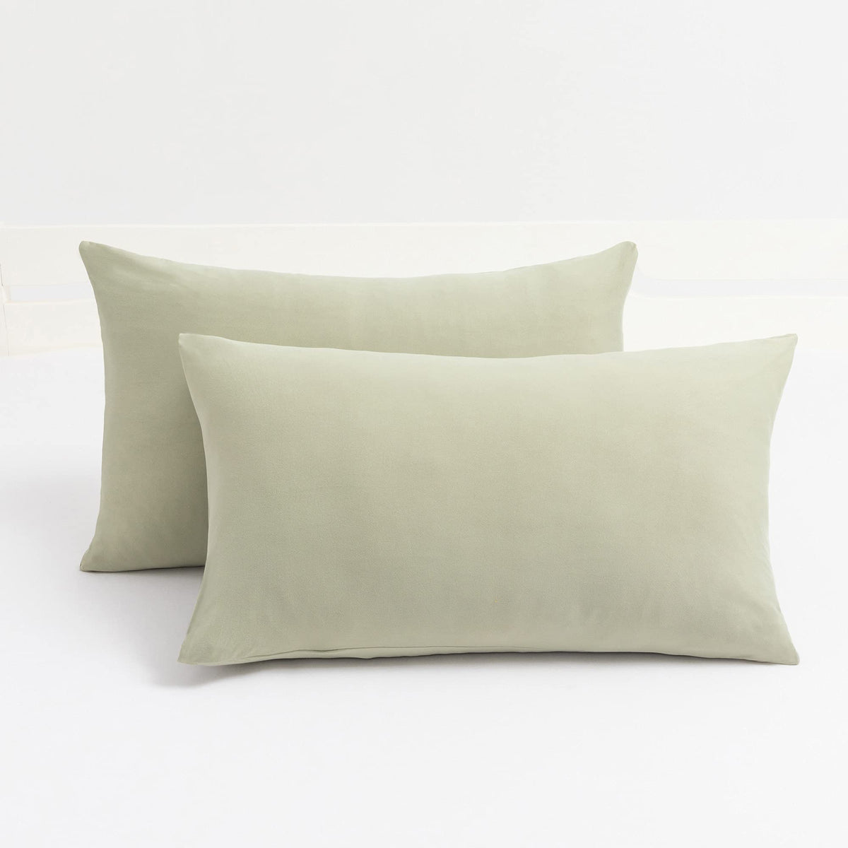 N&Y HOME 2-Pack Jersey Knit Pillow Cases Standard/Queen, White