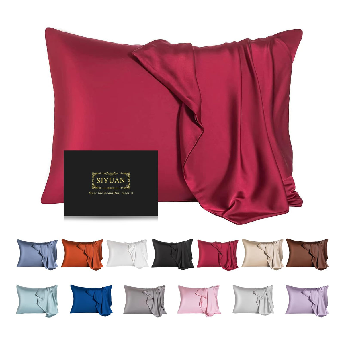 Mulberry Silk Pillowcase for Hair and Skin,Cooling Silk Pillow Case with Hidden Zipper,Allergen Proof Dual Sides Soft Breathable Smooth Silk Pillow Cover for Women (Violet, Toddler)