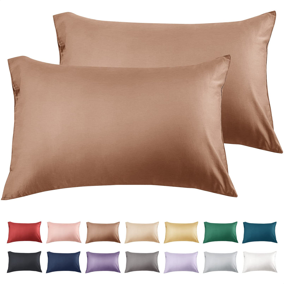 Warmstar Cotton Pillow Cases Standard Size Set of 2,White