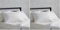 Amazon Basics Lightweight Super Soft Easy Care Microfiber Pillowcases, Standard size, 30" L x 20" W, Set of 2, Bright White, Pillows Not Included
