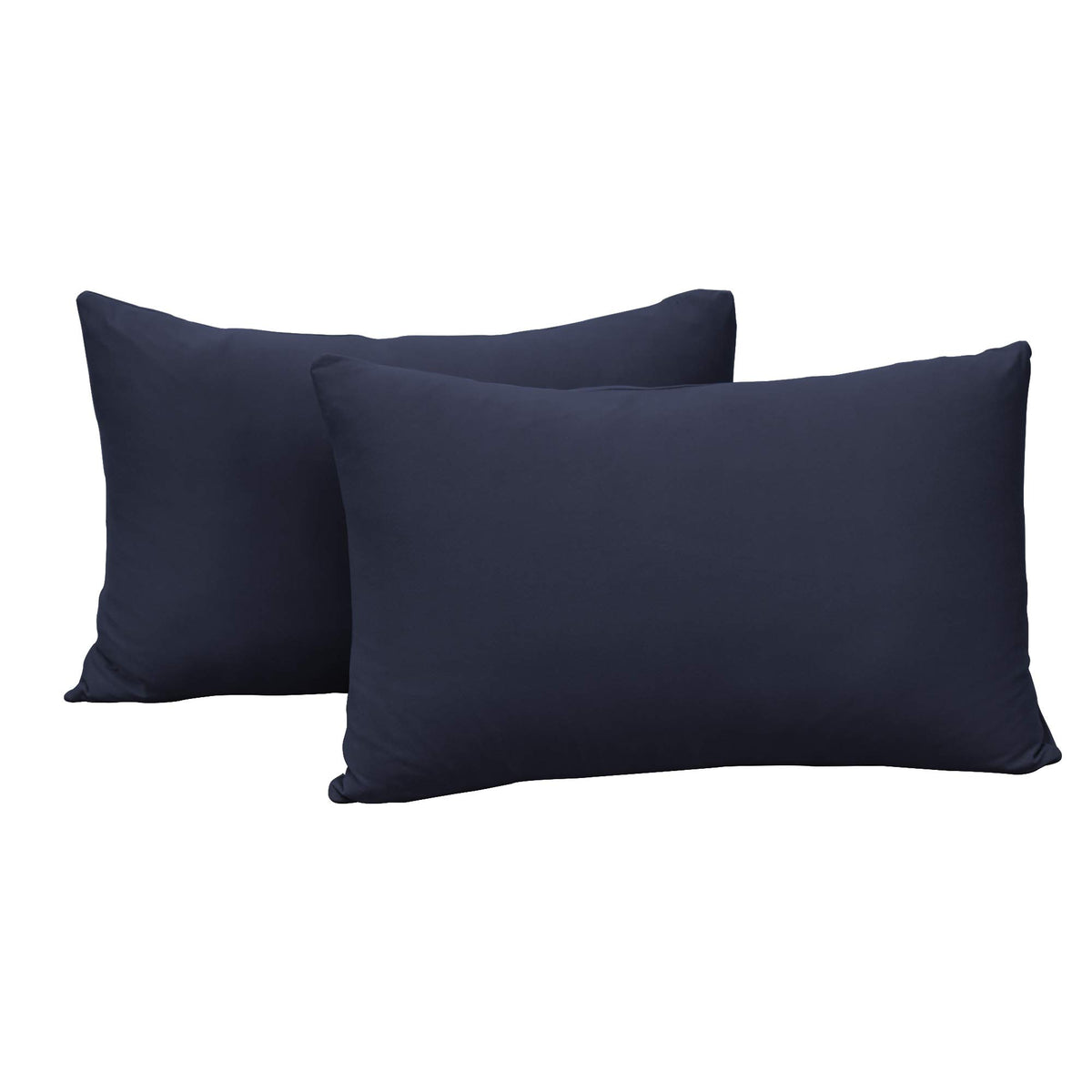 N&Y HOME 2-Pack Jersey Knit Pillow Cases Standard/Queen, White