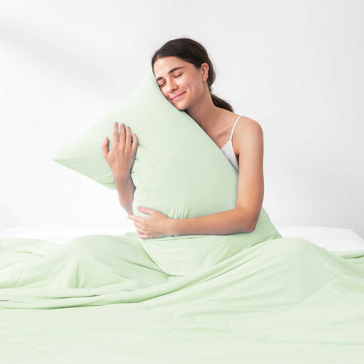 Cozy Bliss 2 Pack Cooling Pillow Cases, Queen 20" x 30", Blue