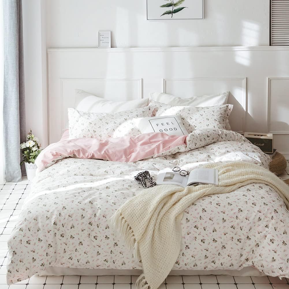 Sage Green Queen Size Comforter Set Striped 100% Soft Washed Microfiber Jacquard 3 Pieces Striped Bedding Sets Green White Comforter Queen for All Seasons and 2 Pillowcases Comfort Breathable