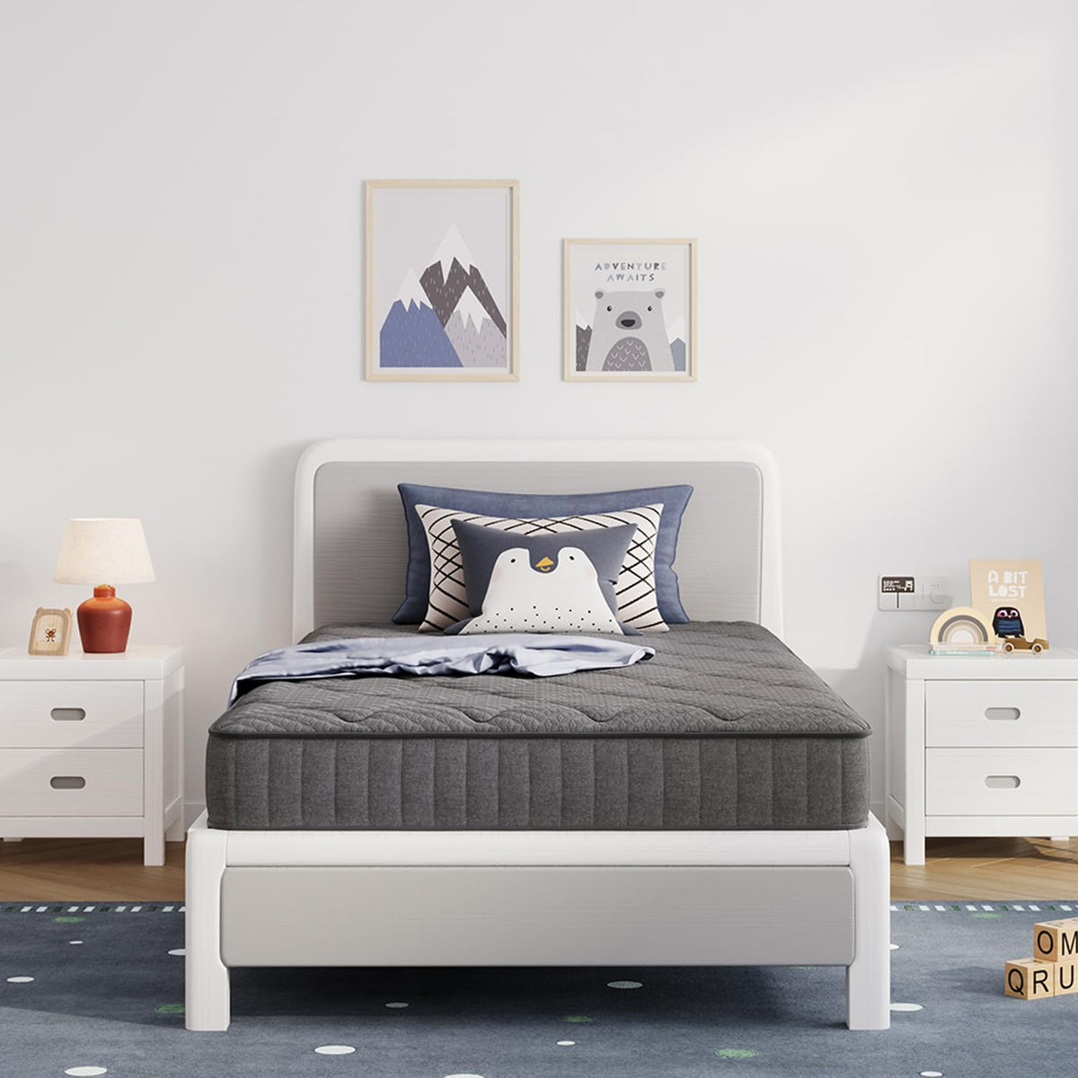 Avenco 10 Inch Queen Mattress, Medium Firm Hybrid Mattress in a Box
