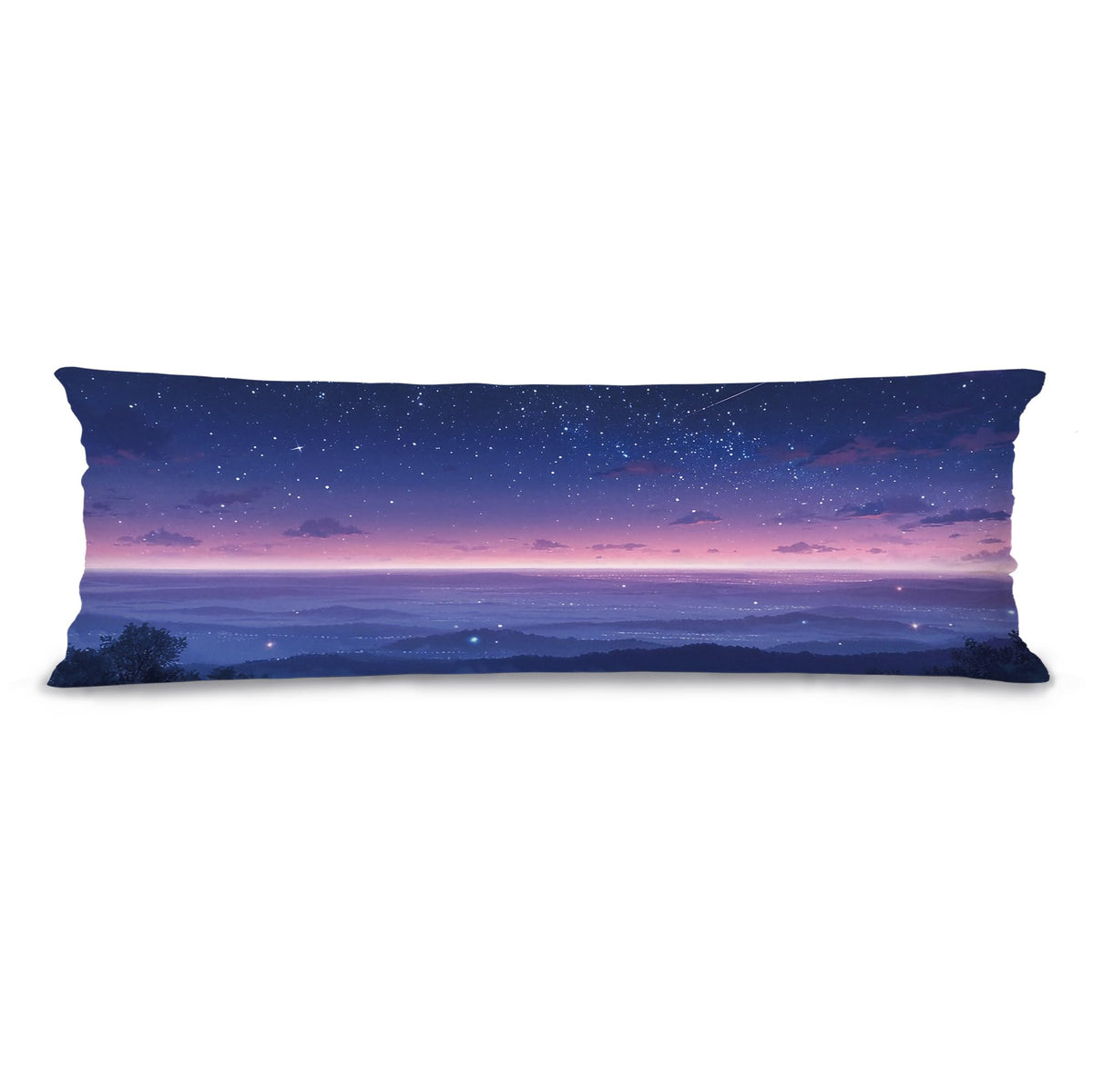 Boho Orange Sun Sunshine 20x54 Body Pillow Cover Case, Mid Century Modern Boho Horizontal Sunset Sunrise Decorative Long Hug Pillow Cases for Bed Couch