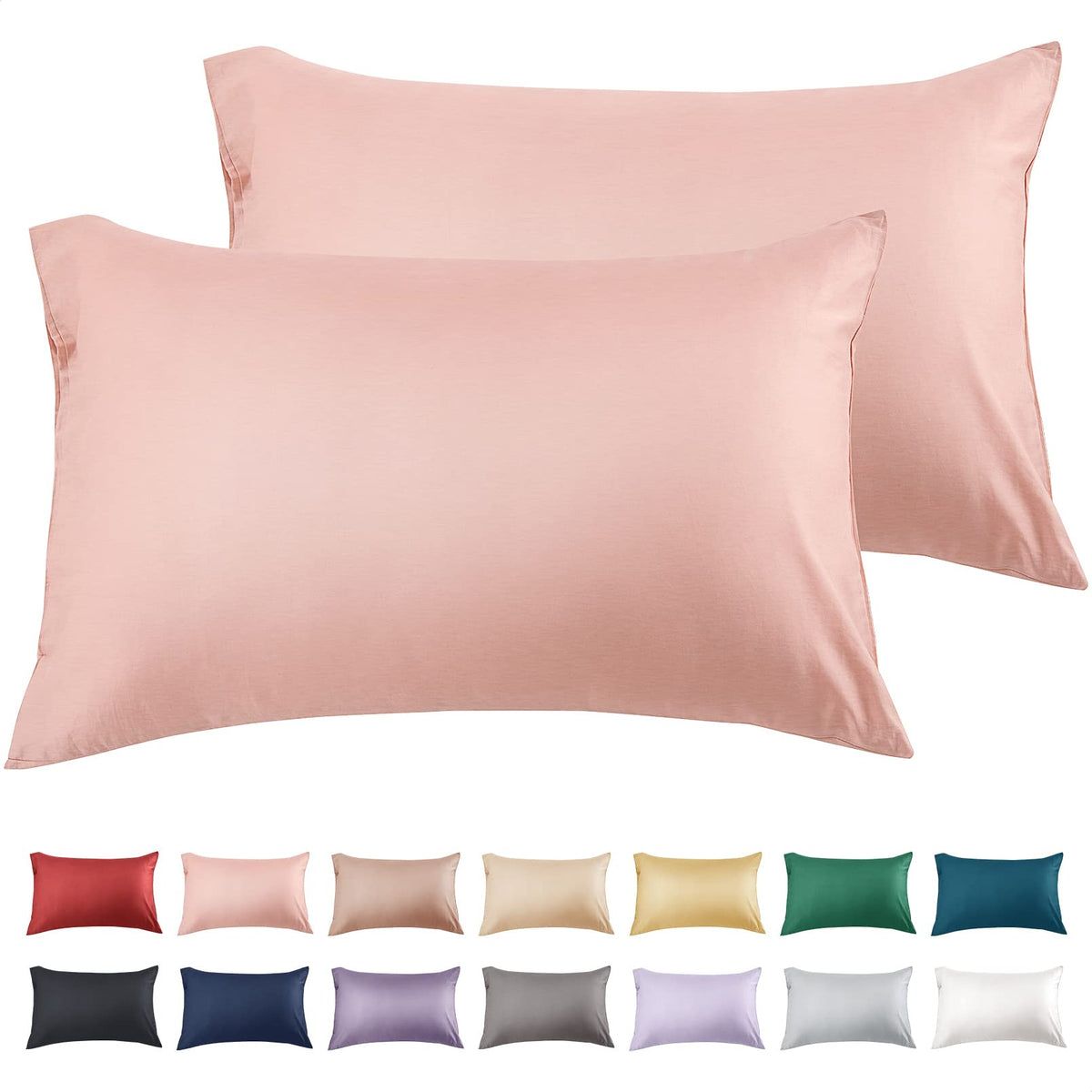 Warmstar Cotton Pillow Cases Standard Size Set of 2,White