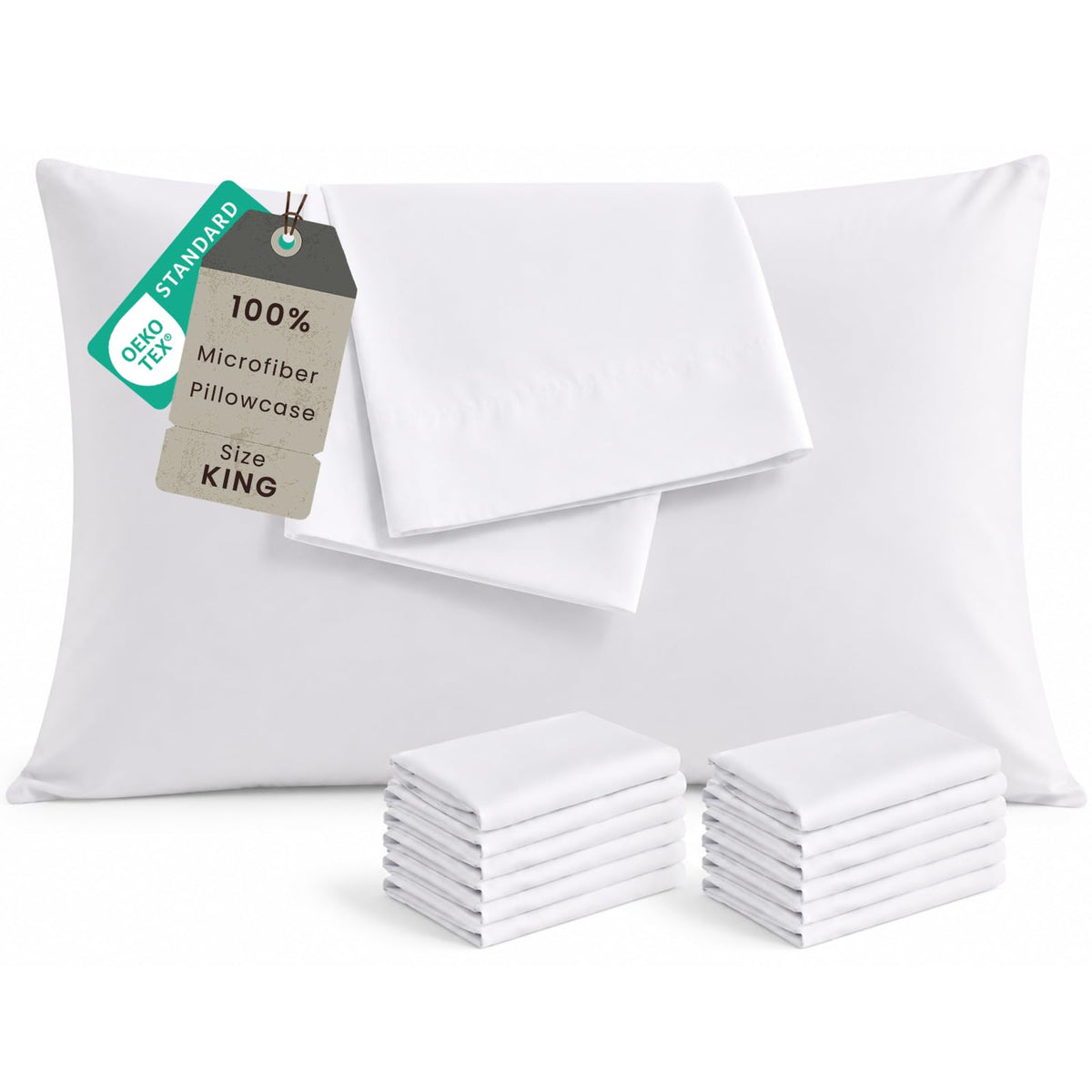 Queen Pillow Cases Set of 2, Ultra Soft Wrinkle-Free Microfiber Pillow Covers with Open-end Closure, Fade/Stain/Shrink Resistant, Machine Washable, Butterfly Garden Print, 20"x30" Queen Size