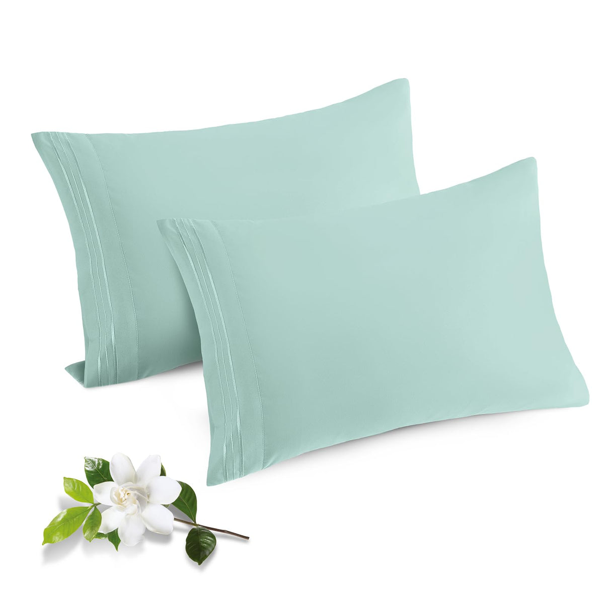 Horbaunal Microfiber Pillowcases Standard Size, Hot Pink, 2 Pack