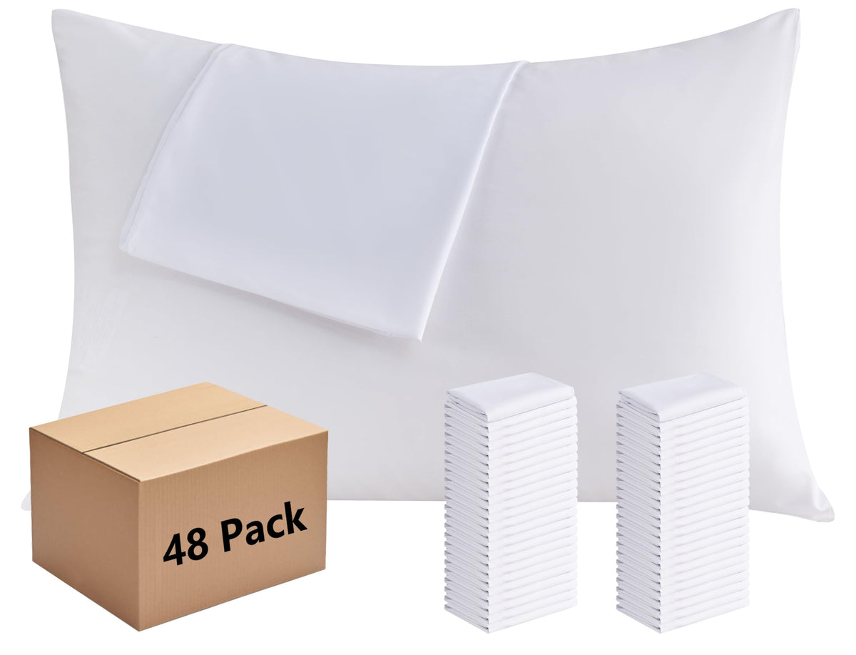 CULVE White Pillow Cases King 4 Pack, Microfiber Pillowcase, 20x36