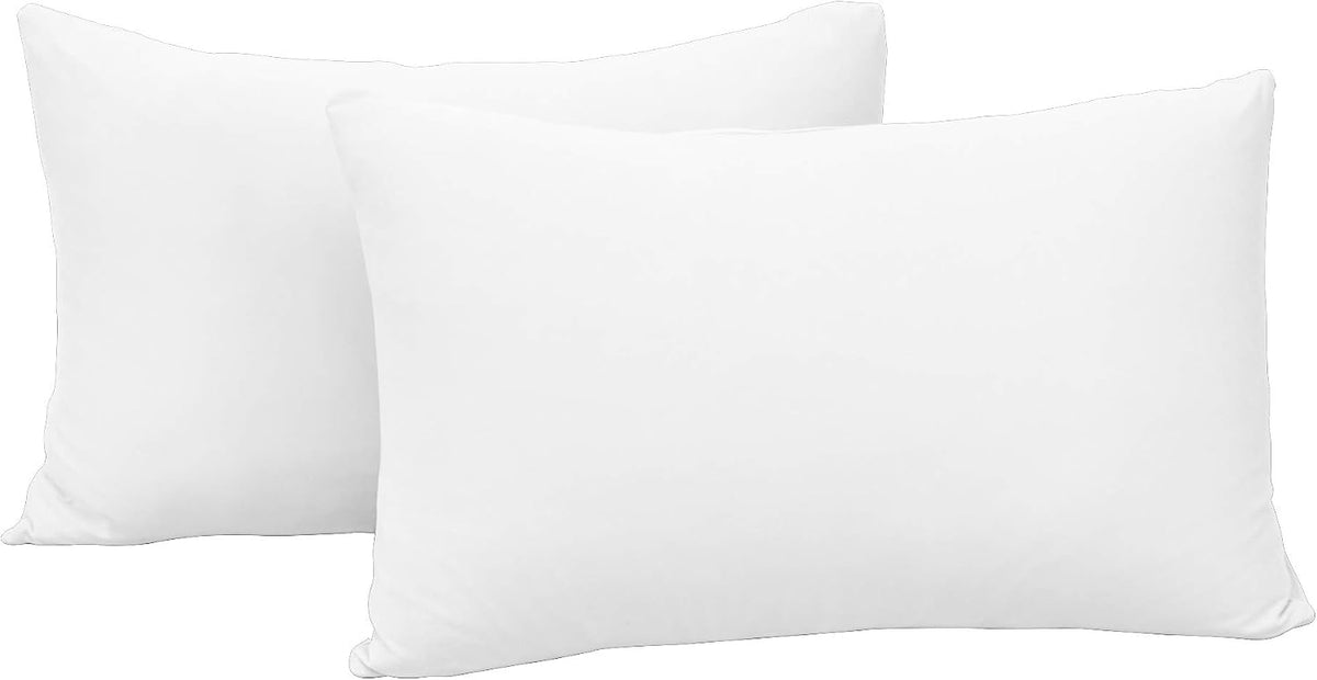 N&Y HOME 2-Pack Jersey Knit Pillow Cases Standard/Queen, White