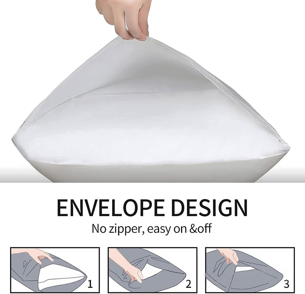 Microfiber Queen Bed Pillowcases 2 Pack, Super Soft Bed Pillow Covers Envelope Closure, Wrinkle, Fade and Stain Resistant, 20x30, Coffee