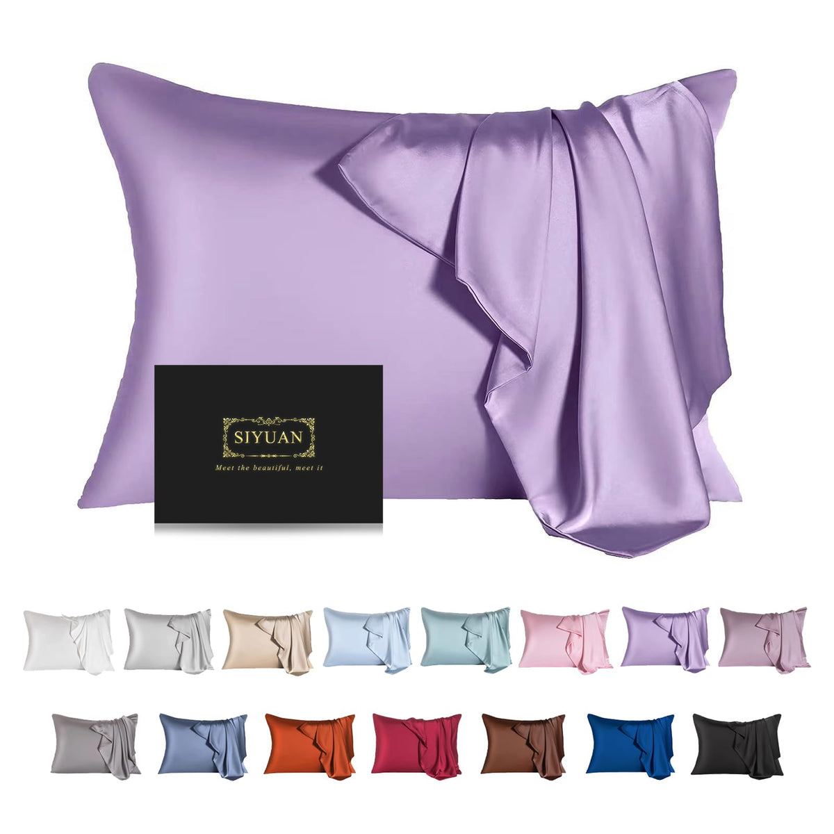 Mulberry Silk Pillowcase for Hair and Skin,Cooling Silk Pillow Case with Hidden Zipper,Allergen Proof Dual Sides Soft Breathable Smooth Silk Pillow Cover for Women (Violet, Toddler)