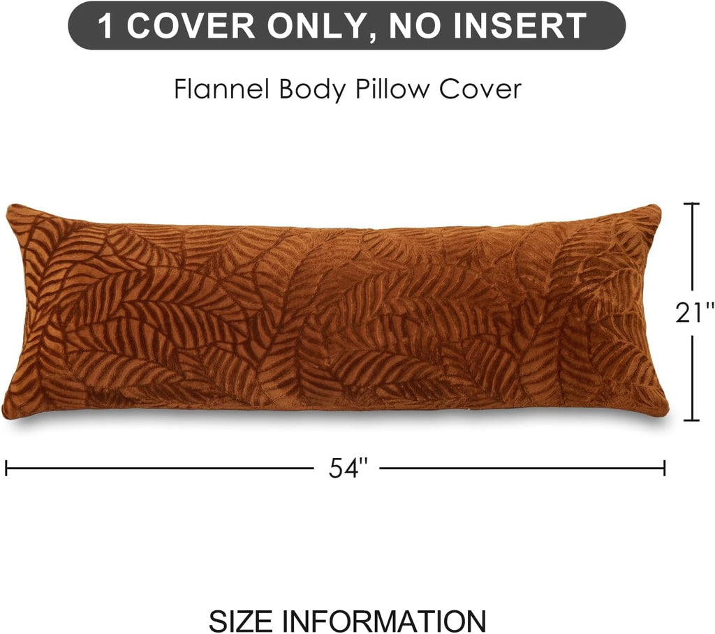 SOCHOW Fall Body Pillow Cover 21x54 Inches,1 Pack, Caramel