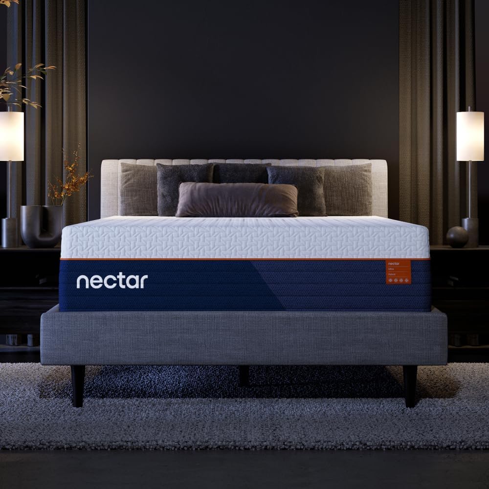 Nectar Ultra 15” Hybrid Mattress, Queen, Soft Feel, 1-Year Trial