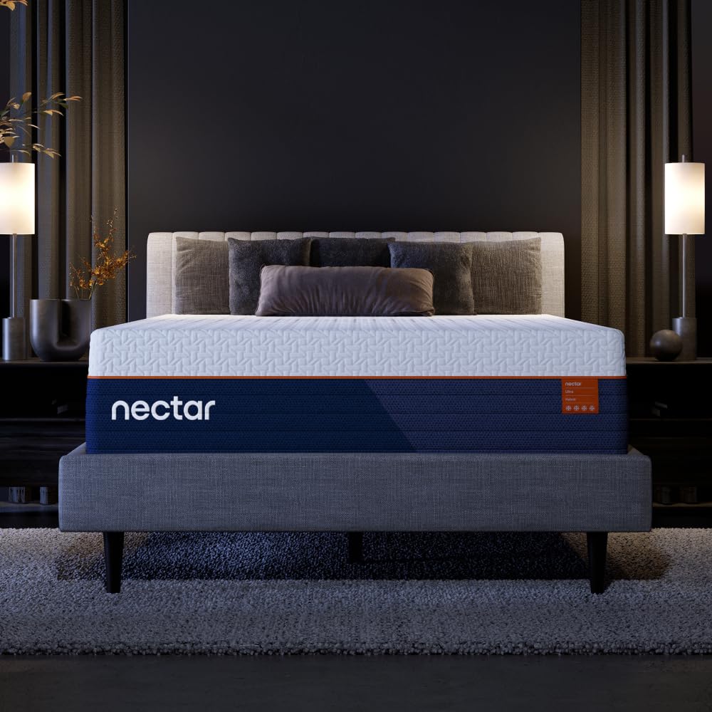 Nectar Ultra 15” Hybrid Mattress, Queen, Soft Feel, 1-Year Trial