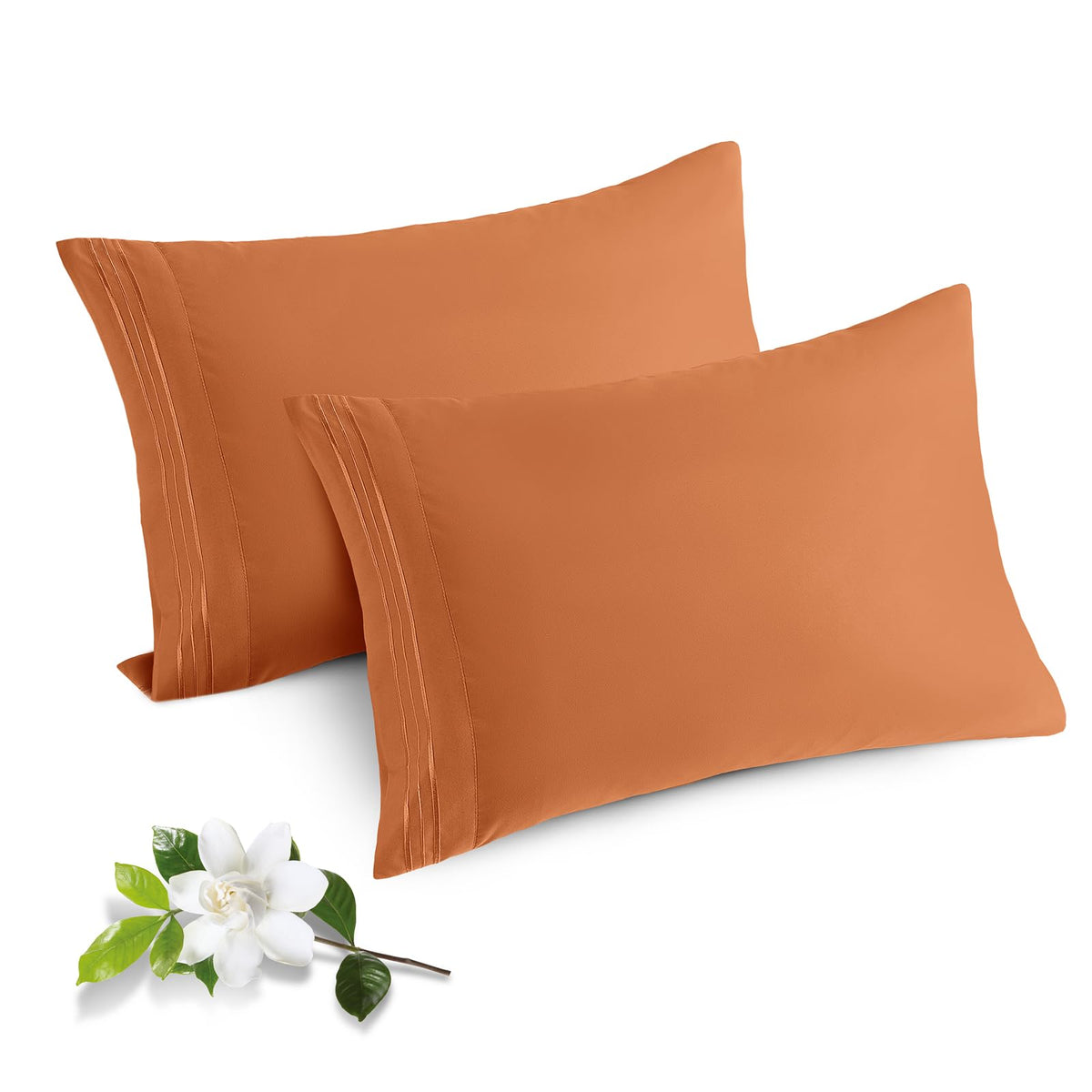 Horbaunal Microfiber Pillowcases Standard Size, Hot Pink, 2 Pack