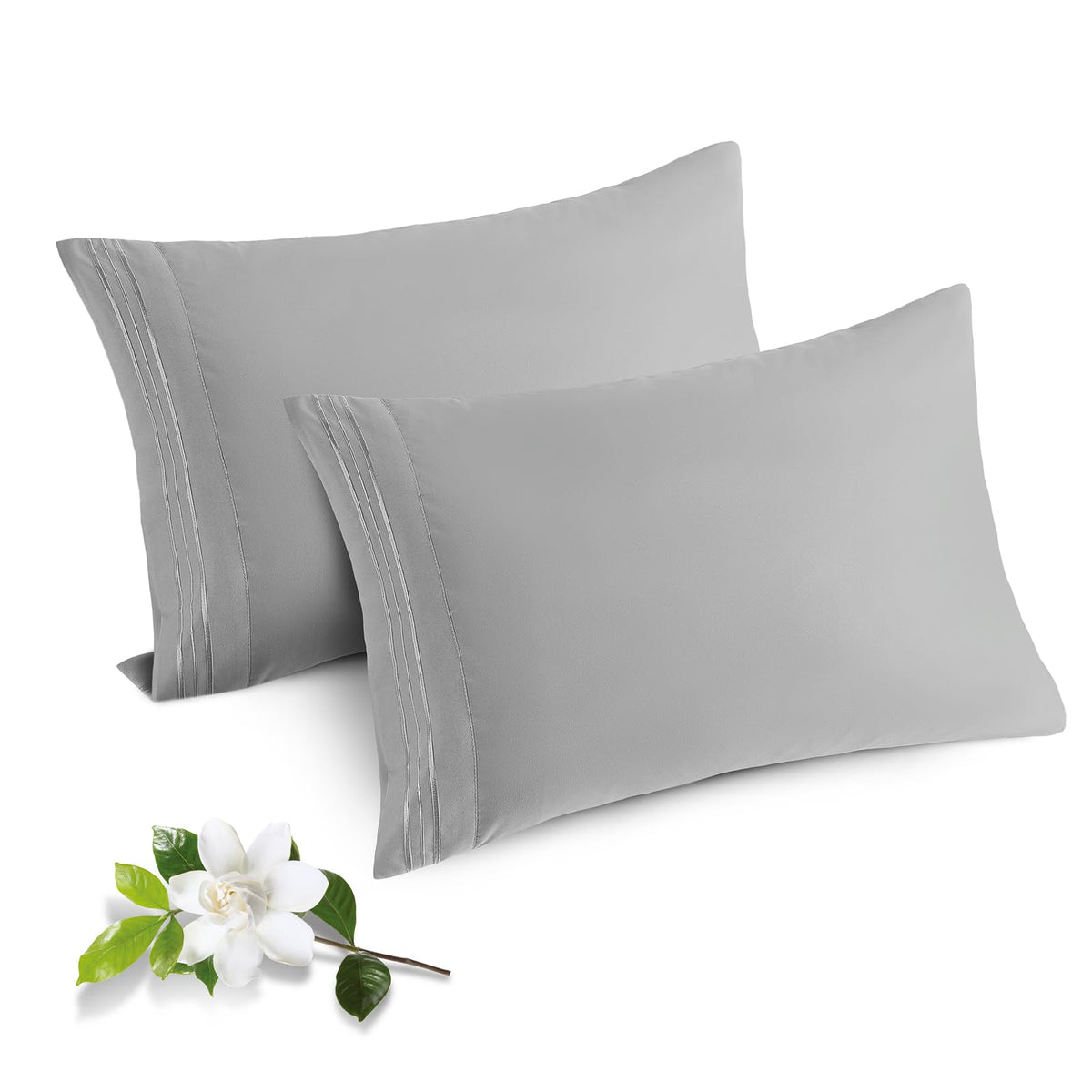 Horbaunal Microfiber Pillowcases Standard Size, Hot Pink, 2 Pack