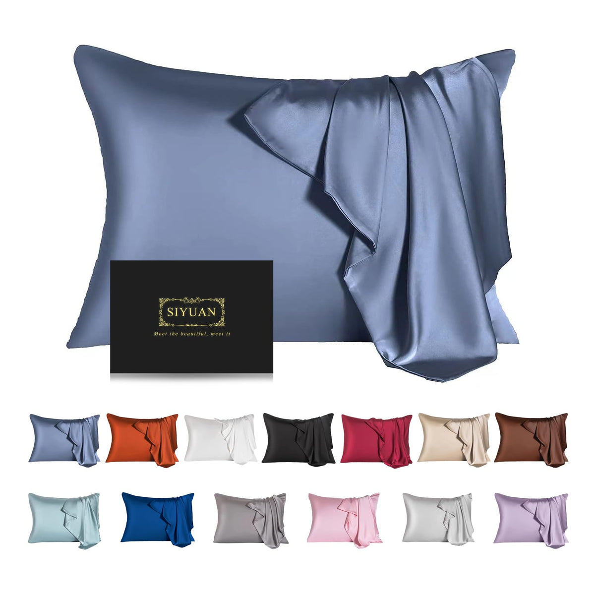Mulberry Silk Pillowcase for Hair and Skin,Cooling Silk Pillow Case with Hidden Zipper,Allergen Proof Dual Sides Soft Breathable Smooth Silk Pillow Cover for Women (Violet, Toddler)