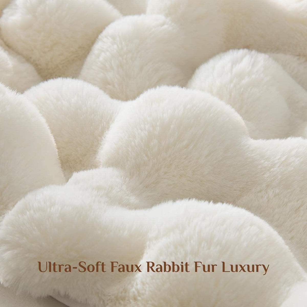 BEDELITE Faux Rabbit Fur Zippered Body Pillow Cover, 20x54 Long Pillow Case