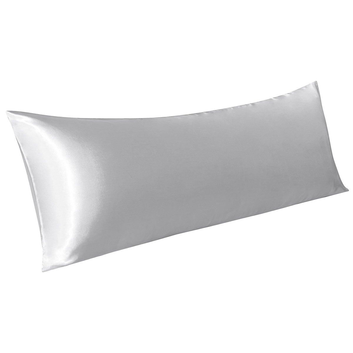 BEDSUM Standard Silk Satin Pillowcases - 2-Pack, 20x26, White