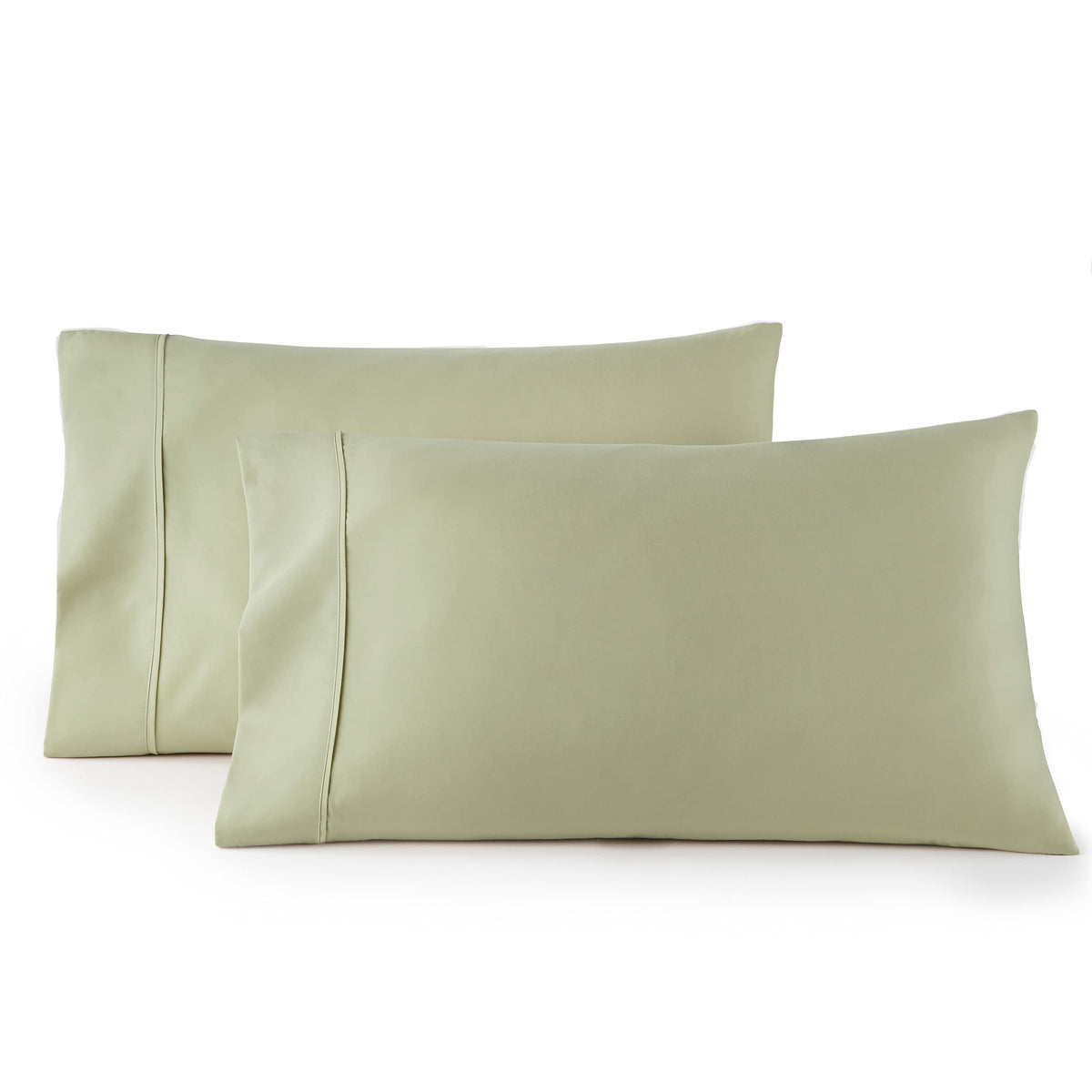 HC Collection King Pillow Cases Set of 2- Microfiber, Extra Soft Pillowcases - Easy Care & Machine Washable - White