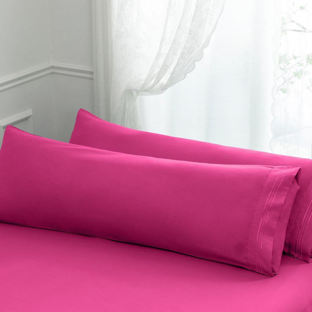 Aormenzy Microfiber Pillow Cases, Standard Size, Burnt Orange, Set of 2