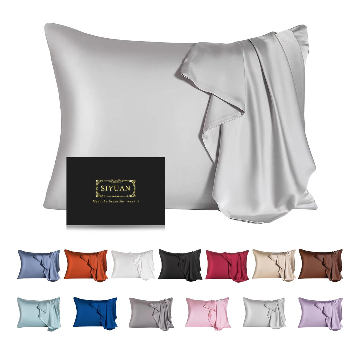 Mulberry Silk Pillowcase for Hair and Skin,Cooling Silk Pillow Case with Hidden Zipper,Allergen Proof Dual Sides Soft Breathable Smooth Silk Pillow Cover for Women (Violet, Toddler)