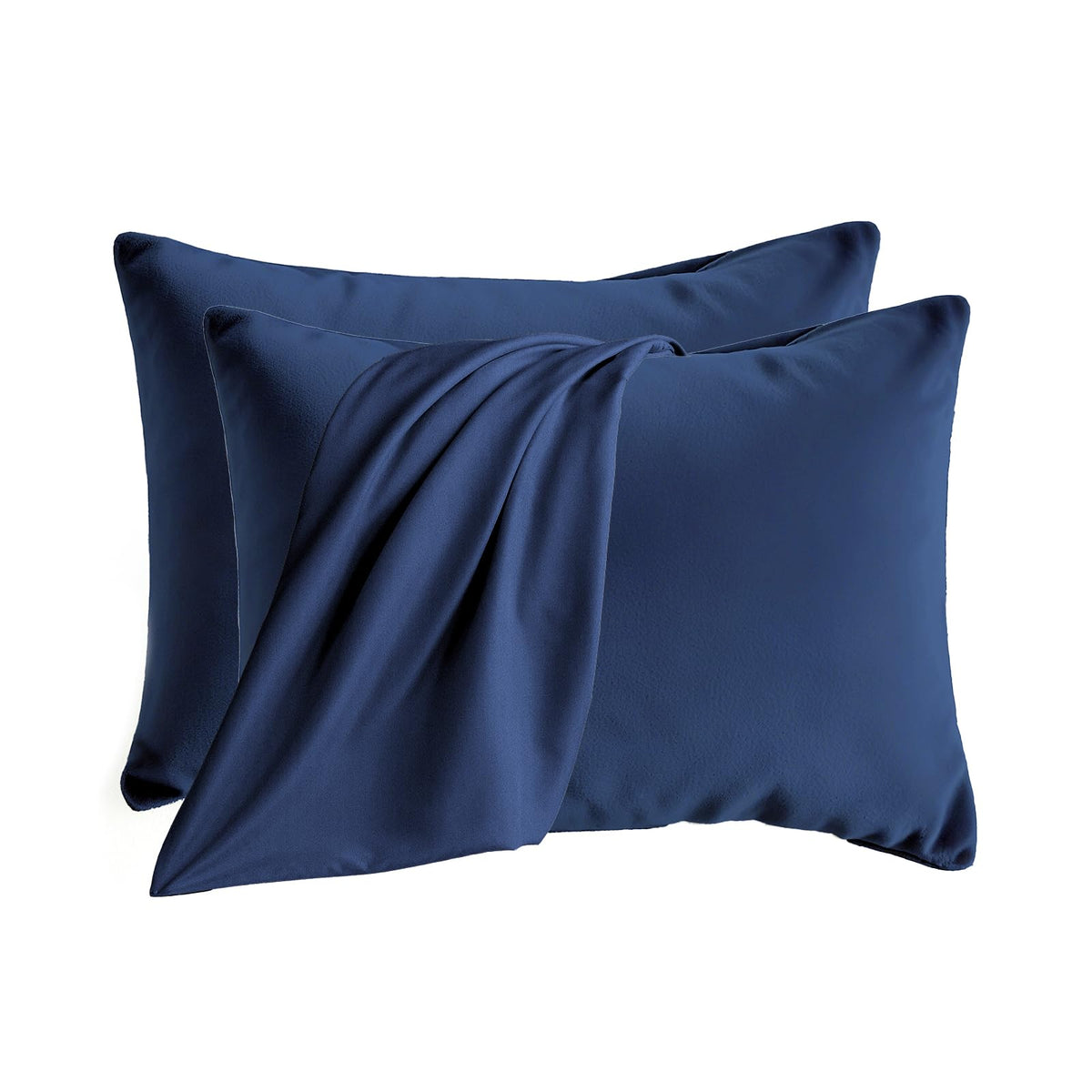 Set of 2 Brushed Microfiber Pillowcases 20x26 in Olive Green