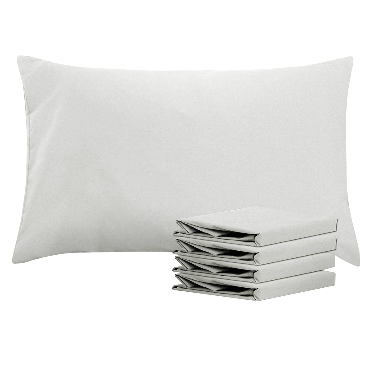 NTBAY Microfiber King Pillowcases, 2 Pack, 20 x 36, Dark Grey
