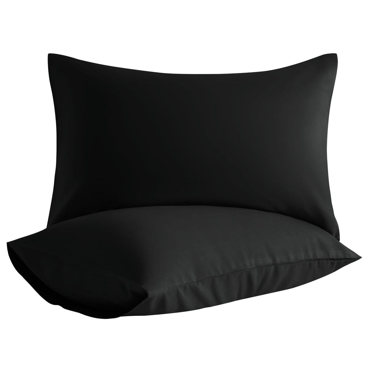 Microfiber King Pillowcases, 2 Pack, 20x36 Inch, Black