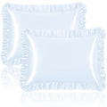Homiest Blush Pink Ruffle Satin Pillowcase Set of 2, Standard