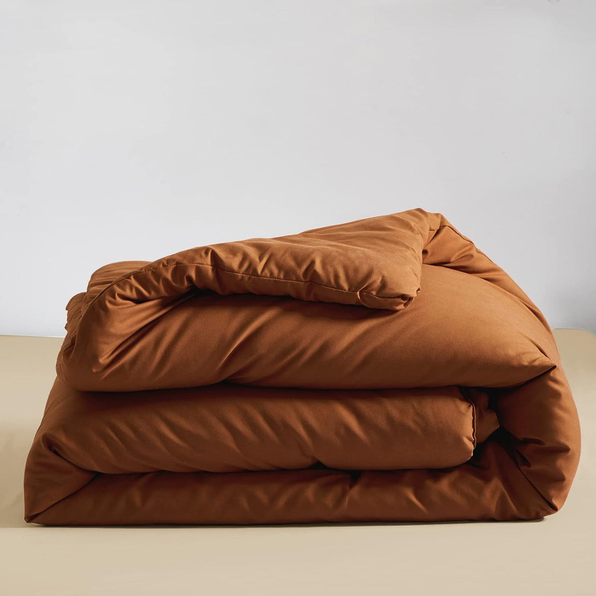 KAREVER Pumpkin Comforter Queen Pumpkin Color Bedding Set 3 Pieces Cinnamon Comforter Sets 1 Queen Comforter (90x90 inches) with 2 Pillowcases (20x26 inches)