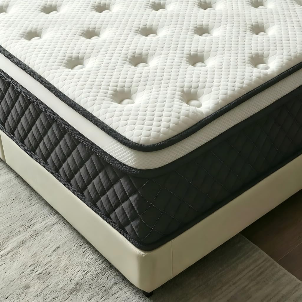 Queen Mattress, 12 Inch Queen Size Mattress in a Box, Pocketed Coils
