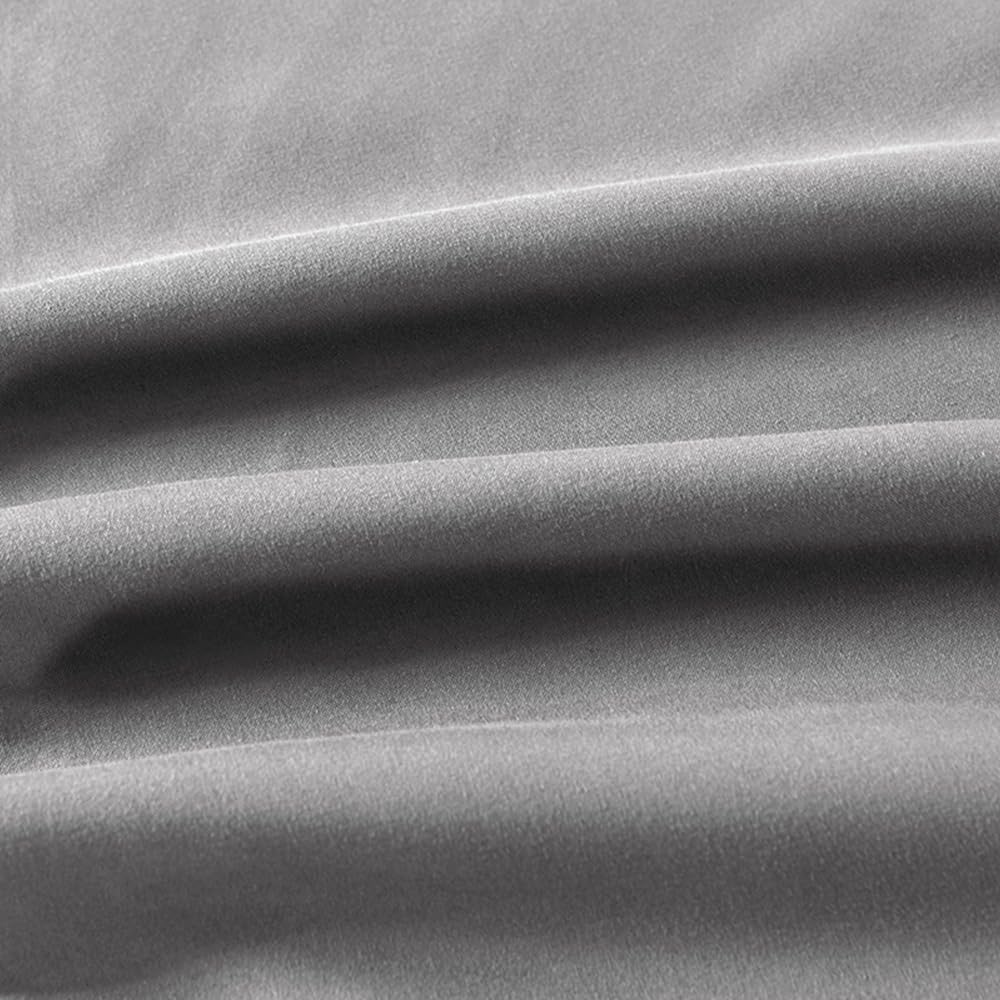 King Size Zipper Pillow Cases Set of 2,Dark Gray,20x36 Inches
