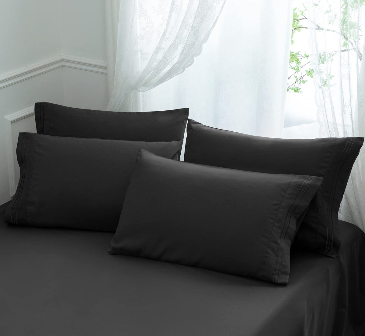 Aormenzy Microfiber Pillow Cases, Standard Size, Burnt Orange, Set of 2
