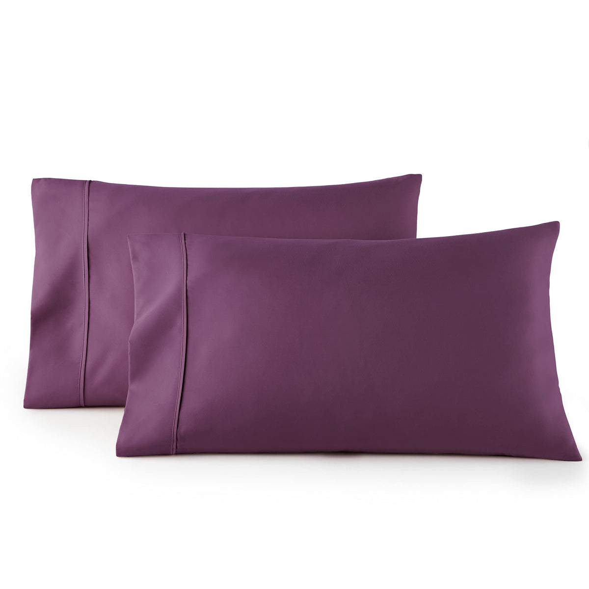 HC Collection King Pillow Cases Set of 2- Microfiber, Extra Soft Pillowcases - Easy Care & Machine Washable - White