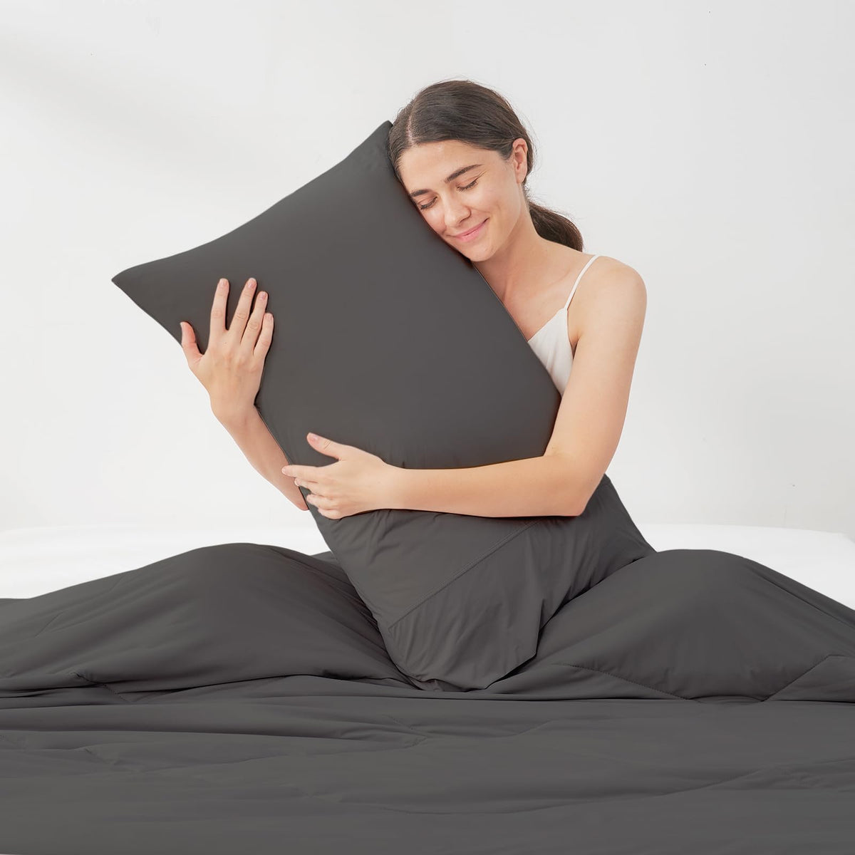 Cozy Bliss 2 Pack Cooling Pillow Cases, Queen 20" x 30", Blue