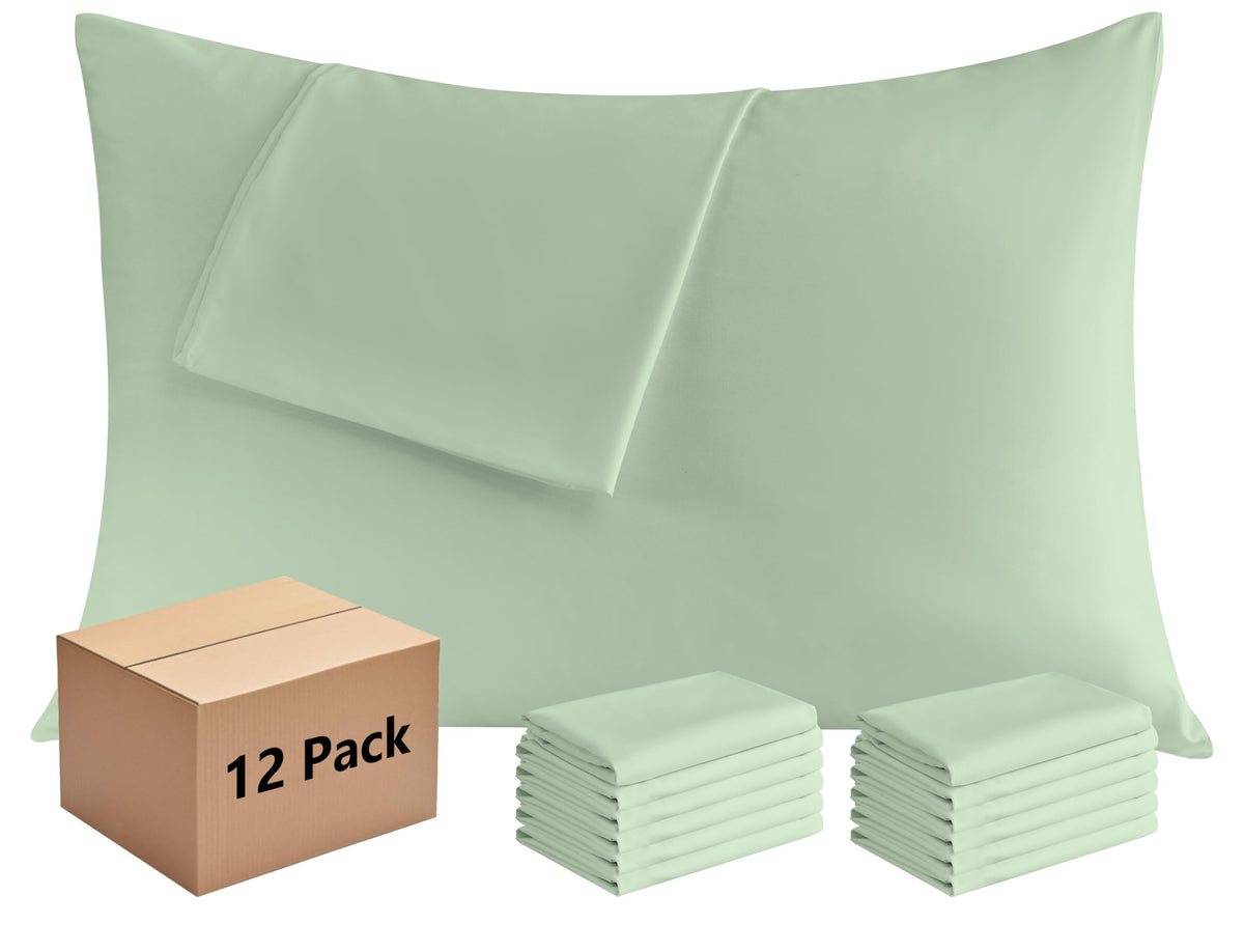CULVE White Pillow Cases King 4 Pack, Microfiber Pillowcase, 20x36
