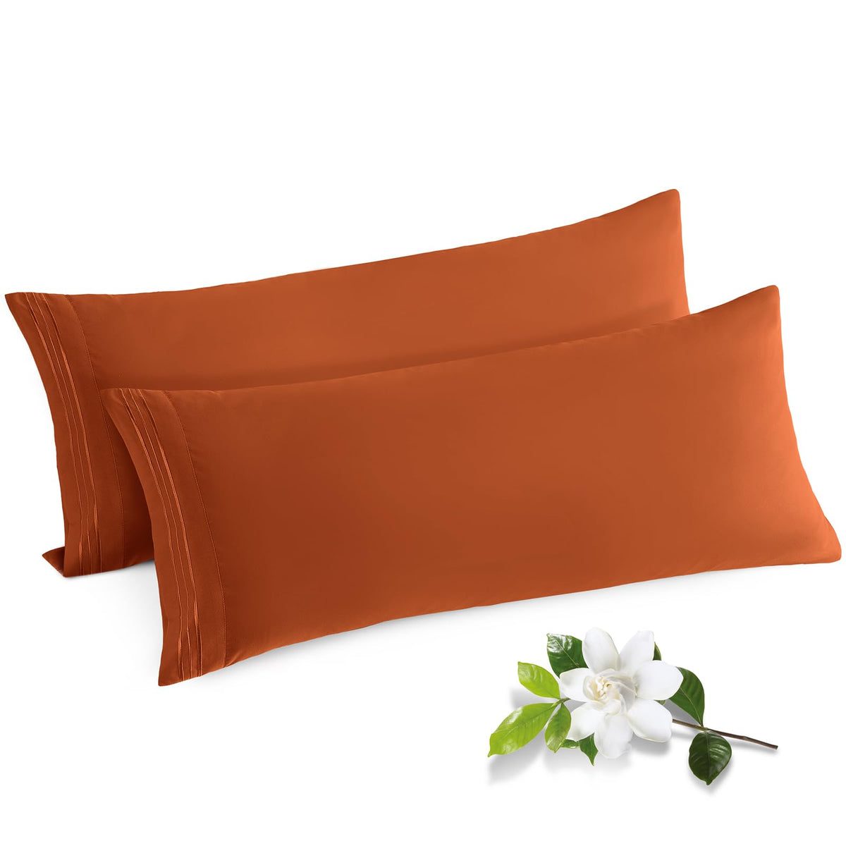 Horbaunal Microfiber Pillowcases Standard Size, Hot Pink, 2 Pack