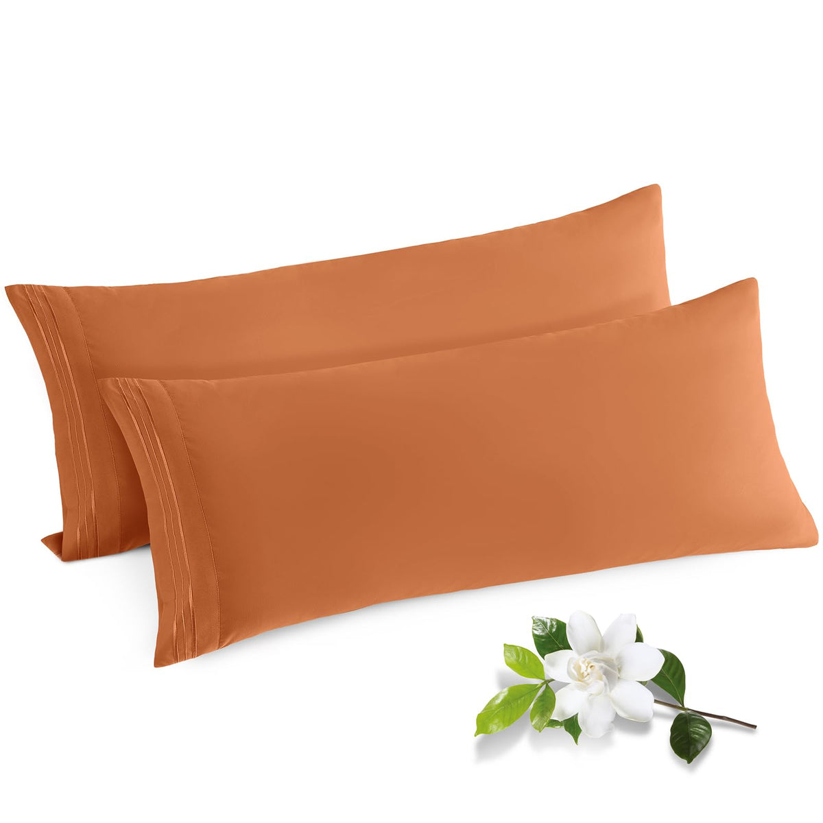 Horbaunal Microfiber Pillowcases Standard Size, Hot Pink, 2 Pack