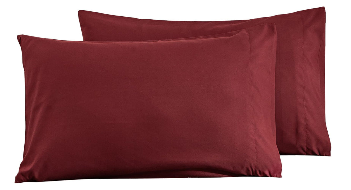 Microfiber Queen Bed Pillowcases 2 Pack, Super Soft Bed Pillow Covers Envelope Closure, Wrinkle, Fade and Stain Resistant, 20x30, Coffee